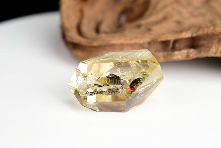 レインボーシトリン　虹入り　黄水晶　ダブルポイント　両剣　DT　天然石　パワーストーン