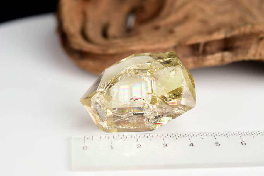 レインボーシトリン　虹入り　黄水晶　ダブルポイント　両剣　DT　天然石　パワーストーン