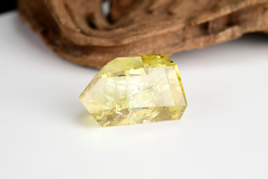 レインボーシトリン　虹入り　黄水晶　ダブルポイント　両剣　DT　天然石　パワーストーン