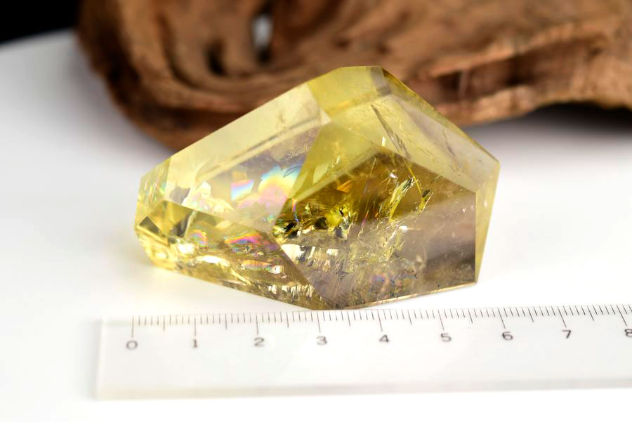 レインボーシトリン　虹入り　黄水晶　ダブルポイント　両剣　DT　天然石　パワーストーン