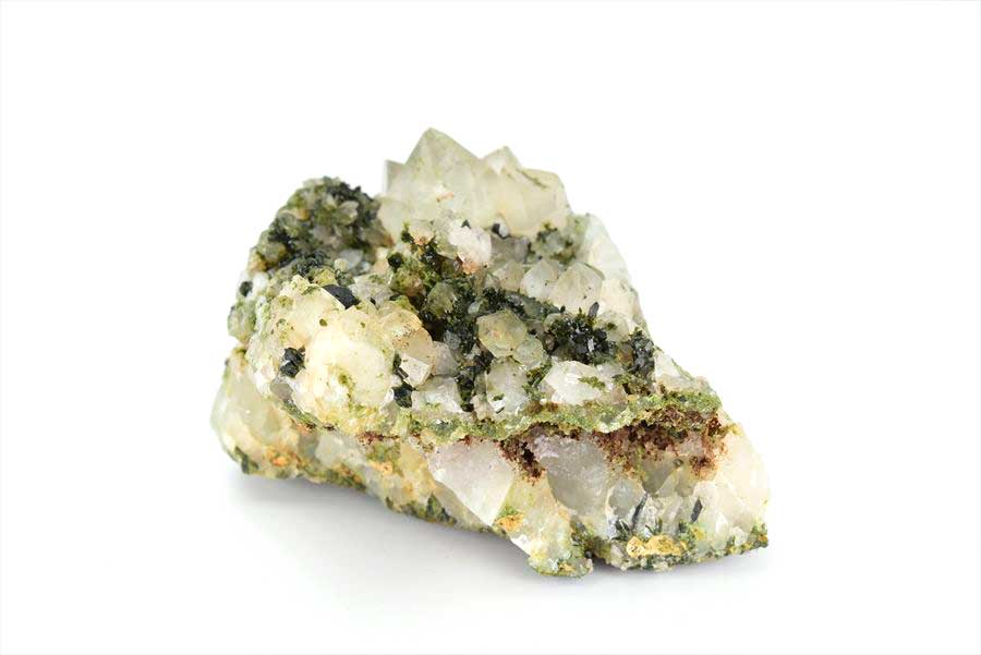 トルコ　ハッカリ産　エピソードクォーツ　Epidote with Quartz　緑簾石　水晶　クラスター　原石　鉱物
