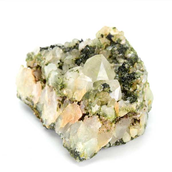 トルコ　ハッカリ産　エピソードクォーツ　Epidote with Quartz　緑簾石　水晶　クラスター　原石　鉱物