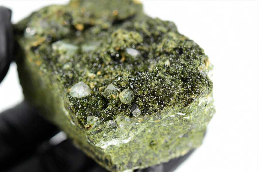 トルコ　ハッカリ産　エピソードクォーツ　Epidote with Quartz　緑簾石　水晶　クラスター　原石　鉱物