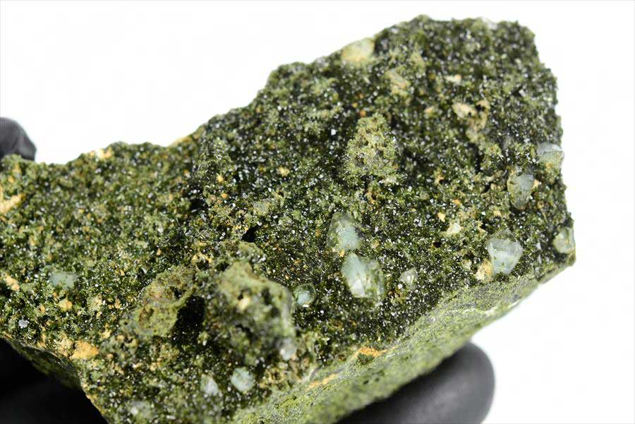 トルコ　ハッカリ産　エピソードクォーツ　Epidote with Quartz　緑簾石　水晶　クラスター　原石　鉱物