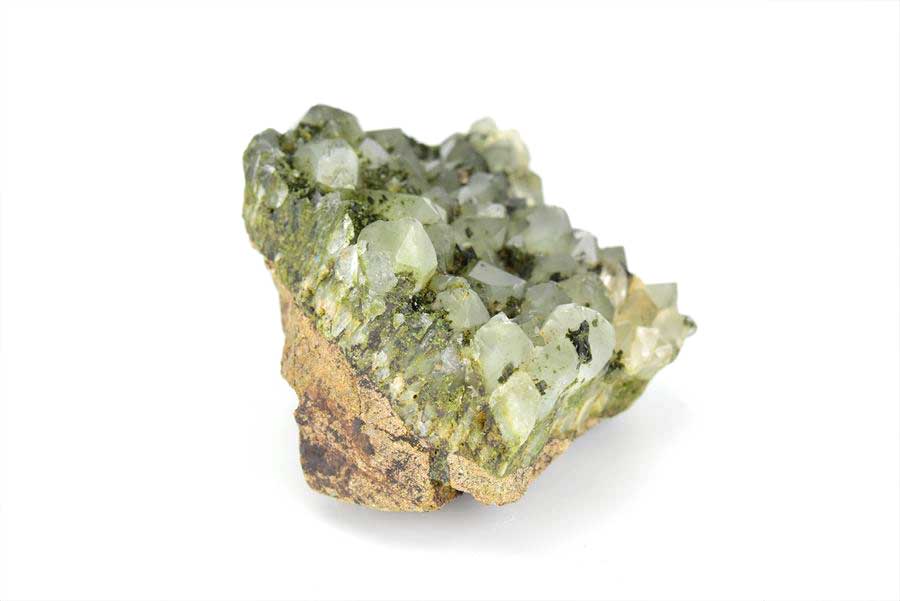 トルコ　ハッカリ産　エピソードクォーツ　Epidote with Quartz　緑簾石　水晶　クラスター　原石　鉱物