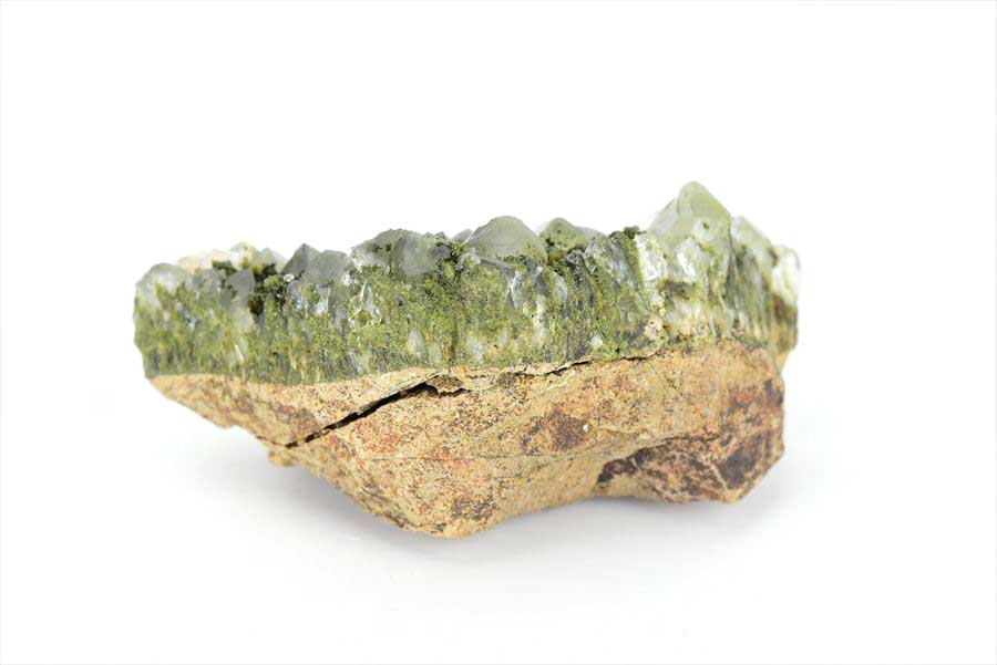トルコ　ハッカリ産　エピソードクォーツ　Epidote with Quartz　緑簾石　水晶　クラスター　原石　鉱物