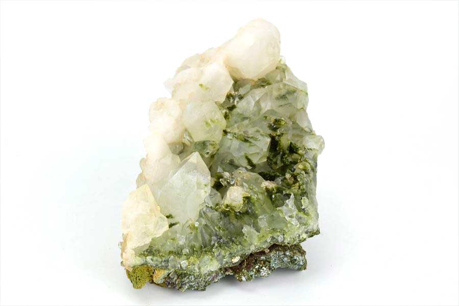 トルコ　ハッカリ産　エピソードクォーツ　Epidote with Quartz　緑簾石　水晶　クラスター　原石　鉱物