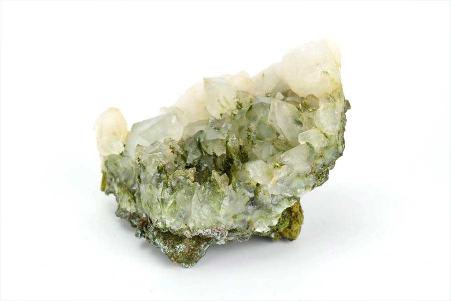 トルコ　ハッカリ産　エピソードクォーツ　Epidote with Quartz　緑簾石　水晶　クラスター　原石　鉱物