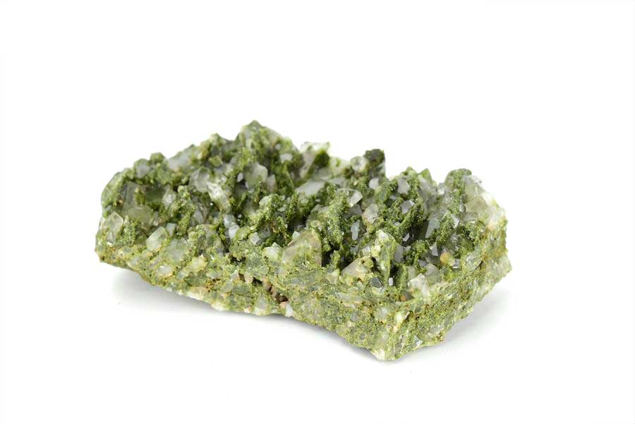 トルコ　ハッカリ産　エピソードクォーツ　Epidote with Quartz　緑簾石　水晶　クラスター　原石　鉱物