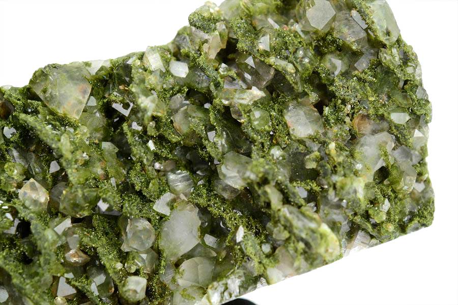トルコ　ハッカリ産　エピソードクォーツ　Epidote with Quartz　緑簾石　水晶　クラスター　原石　鉱物