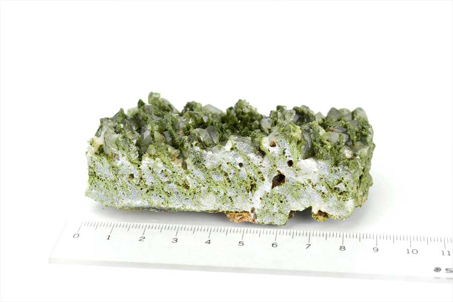 トルコ　ハッカリ産　エピソードクォーツ　Epidote with Quartz　緑簾石　水晶　クラスター　原石　鉱物