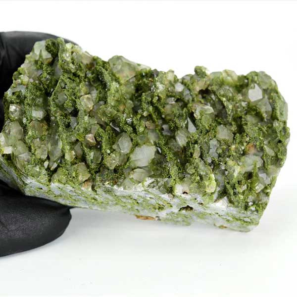 トルコ　ハッカリ産　エピソードクォーツ　Epidote with Quartz　緑簾石　水晶　クラスター　原石　鉱物