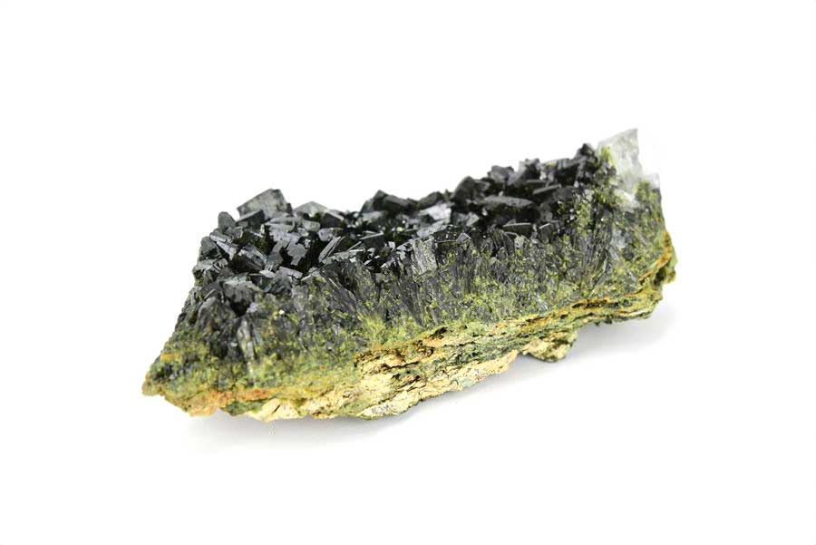 トルコ　ハッカリ産　エピソードクォーツ　Epidote with Quartz　緑簾石　水晶　クラスター　原石　鉱物