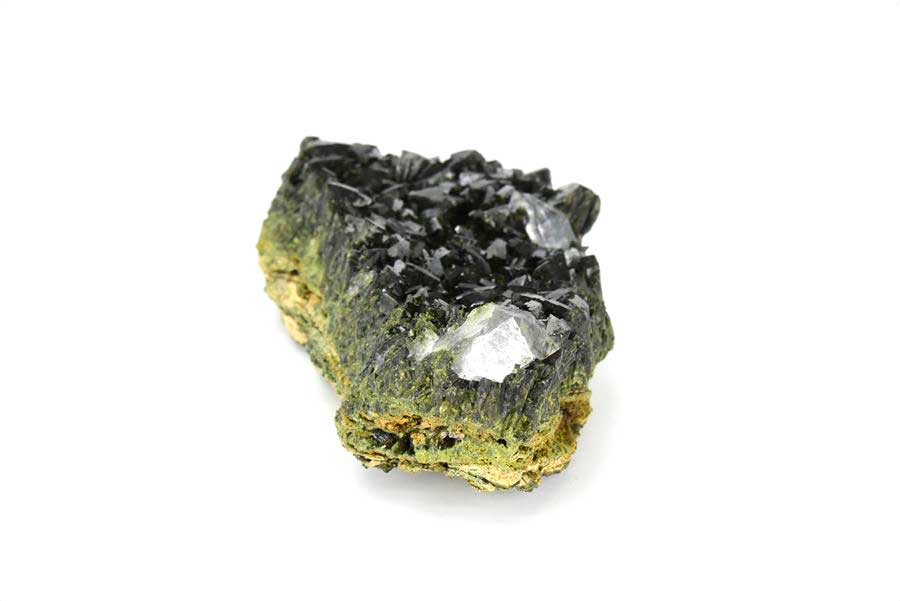 トルコ　ハッカリ産　エピソードクォーツ　Epidote with Quartz　緑簾石　水晶　クラスター　原石　鉱物