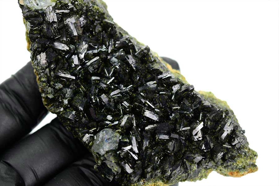 トルコ　ハッカリ産　エピソードクォーツ　Epidote with Quartz　緑簾石　水晶　クラスター　原石　鉱物