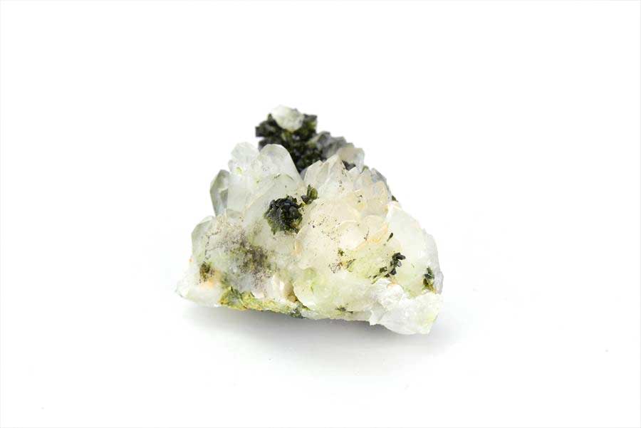 トルコ　ハッカリ産　エピソードクォーツ　Epidote with Quartz　緑簾石　水晶　クラスター　原石　鉱物