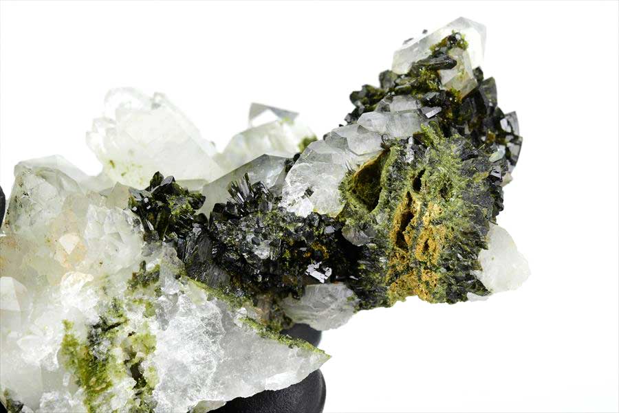 トルコ　ハッカリ産　エピソードクォーツ　Epidote with Quartz　緑簾石　水晶　クラスター　原石　鉱物