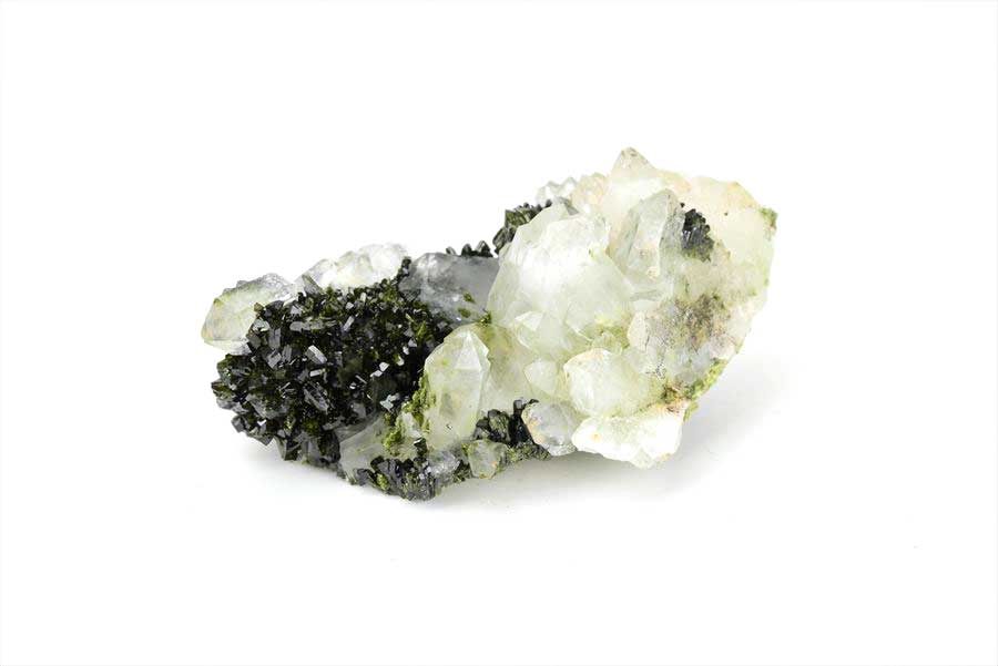 トルコ　ハッカリ産　エピソードクォーツ　Epidote with Quartz　緑簾石　水晶　クラスター　原石　鉱物