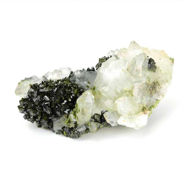 トルコ　ハッカリ産　エピソードクォーツ　Epidote with Quartz　緑簾石　水晶　クラスター　原石　鉱物