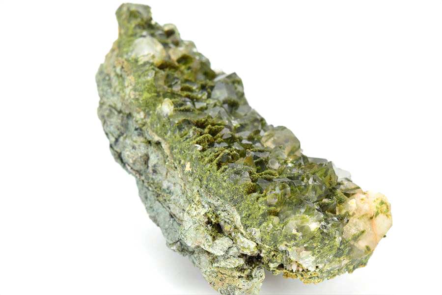 トルコ　ハッカリ産　エピソードクォーツ　Epidote with Quartz　緑簾石　水晶　クラスター　原石　鉱物