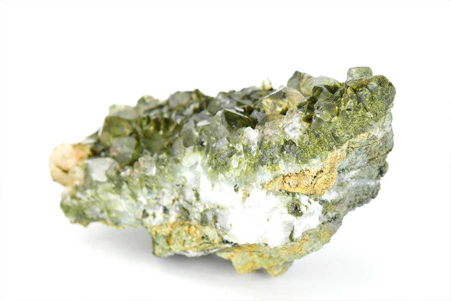 トルコ　ハッカリ産　エピソードクォーツ　Epidote with Quartz　緑簾石　水晶　クラスター　原石　鉱物