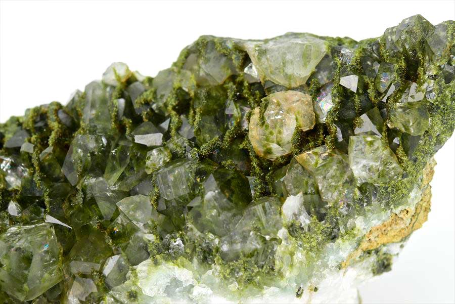 トルコ　ハッカリ産　エピソードクォーツ　Epidote with Quartz　緑簾石　水晶　クラスター　原石　鉱物