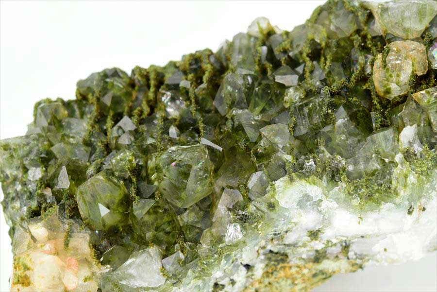 トルコ　ハッカリ産　エピソードクォーツ　Epidote with Quartz　緑簾石　水晶　クラスター　原石　鉱物