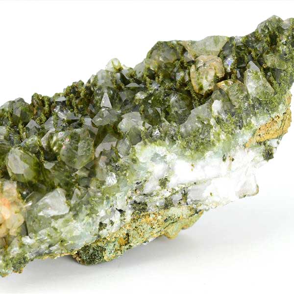 トルコ　ハッカリ産　エピソードクォーツ　Epidote with Quartz　緑簾石　水晶　クラスター　原石　鉱物