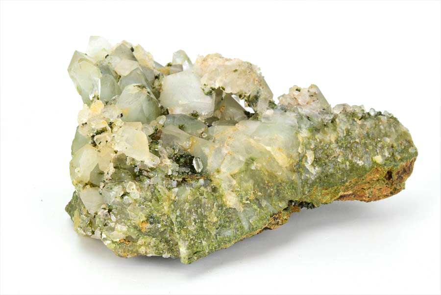 トルコ　ハッカリ産　エピソードクォーツ　Epidote with Quartz　緑簾石　水晶　クラスター　原石　鉱物