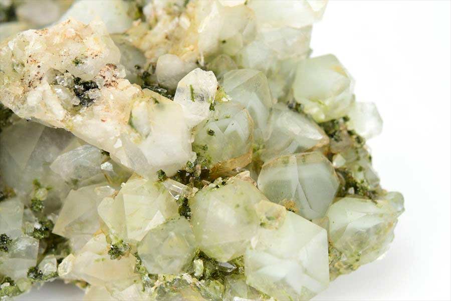 トルコ　ハッカリ産　エピソードクォーツ　Epidote with Quartz　緑簾石　水晶　クラスター　原石　鉱物