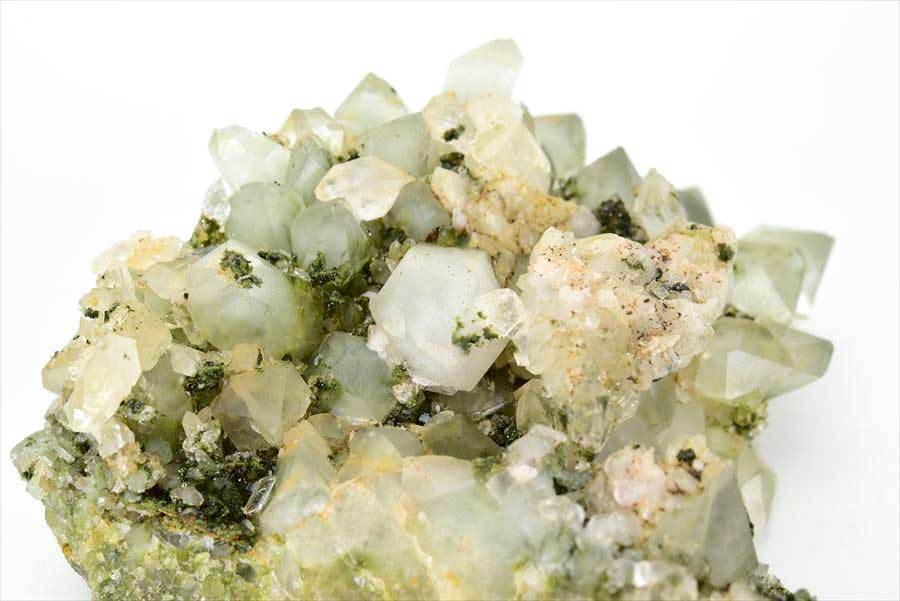 トルコ　ハッカリ産　エピソードクォーツ　Epidote with Quartz　緑簾石　水晶　クラスター　原石　鉱物