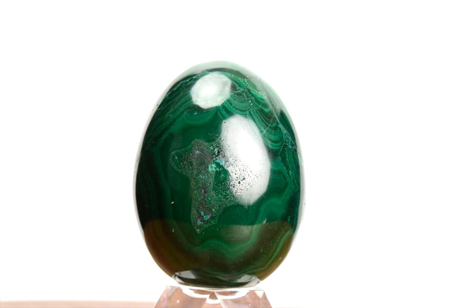 コンゴ産 マラカイト孔雀石 Malachite 卵 エッグ 置物 マーブル 磨き 天然石 パワーストーン