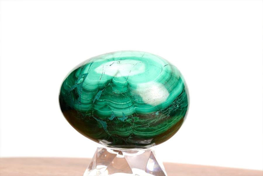 コンゴ産 マラカイト孔雀石 Malachite 卵 エッグ 置物 マーブル 磨き 天然石 パワーストーン