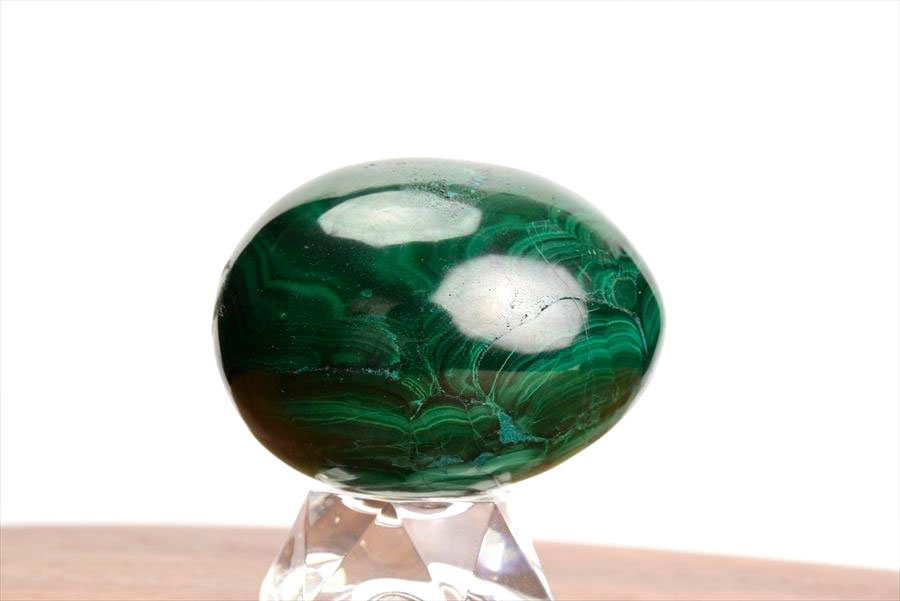 コンゴ産 マラカイト孔雀石 Malachite 卵 エッグ 置物 マーブル 磨き 天然石 パワーストーン