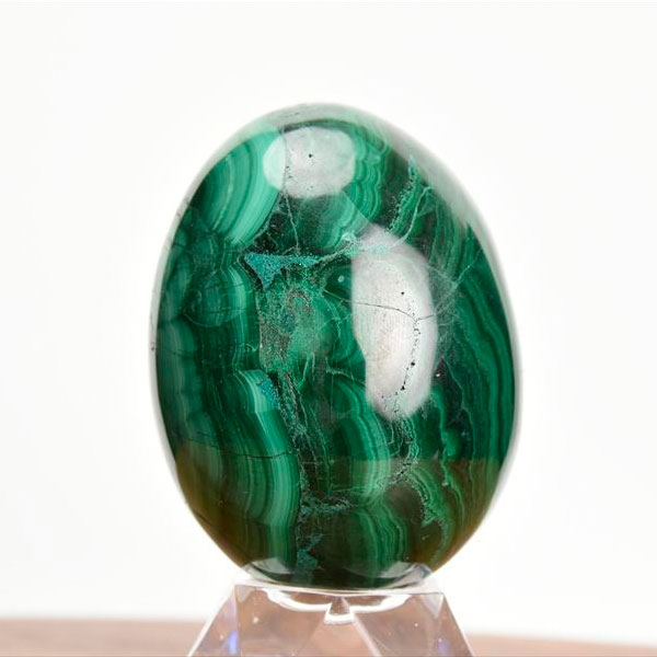 コンゴ産 マラカイト孔雀石 Malachite 卵 エッグ 置物 マーブル 磨き 天然石 パワーストーン
