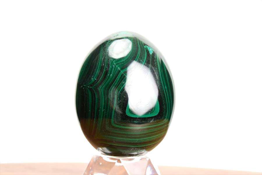 コンゴ産 マラカイト孔雀石 Malachite 卵 エッグ 置物 マーブル 磨き 天然石 パワーストーン