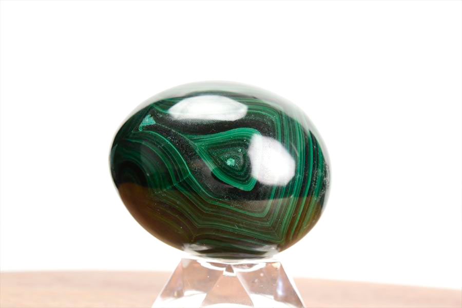 コンゴ産 マラカイト孔雀石 Malachite 卵 エッグ 置物 マーブル 磨き 天然石 パワーストーン