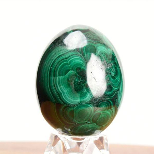 コンゴ産 マラカイト孔雀石 Malachite 卵 エッグ 置物 マーブル 磨き 天然石 パワーストーン