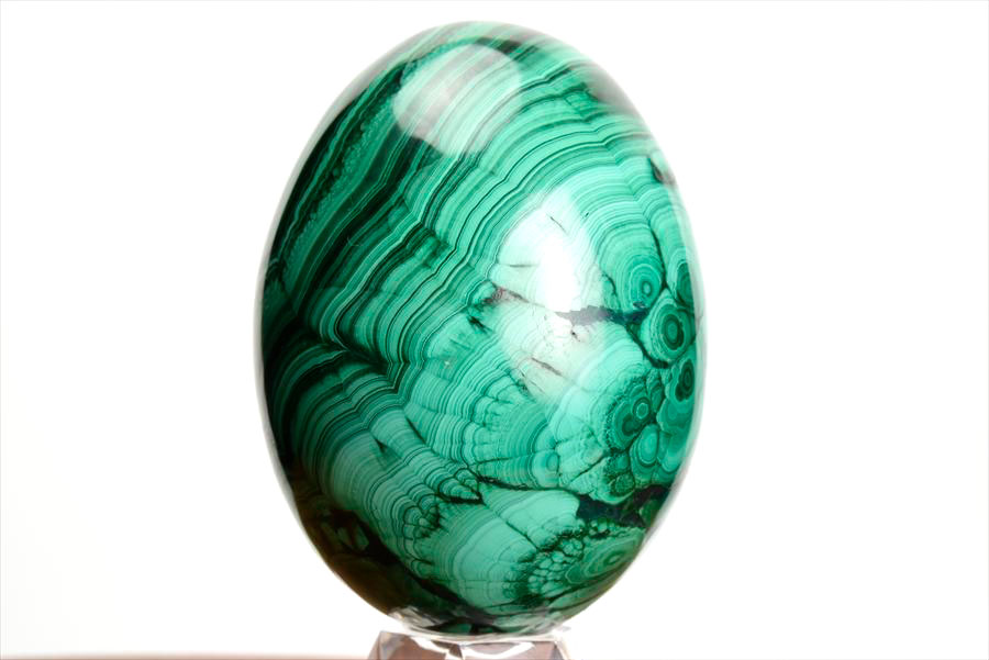 コンゴ産 マラカイト孔雀石 Malachite 卵 エッグ 置物 マーブル 磨き 天然石 パワーストーン