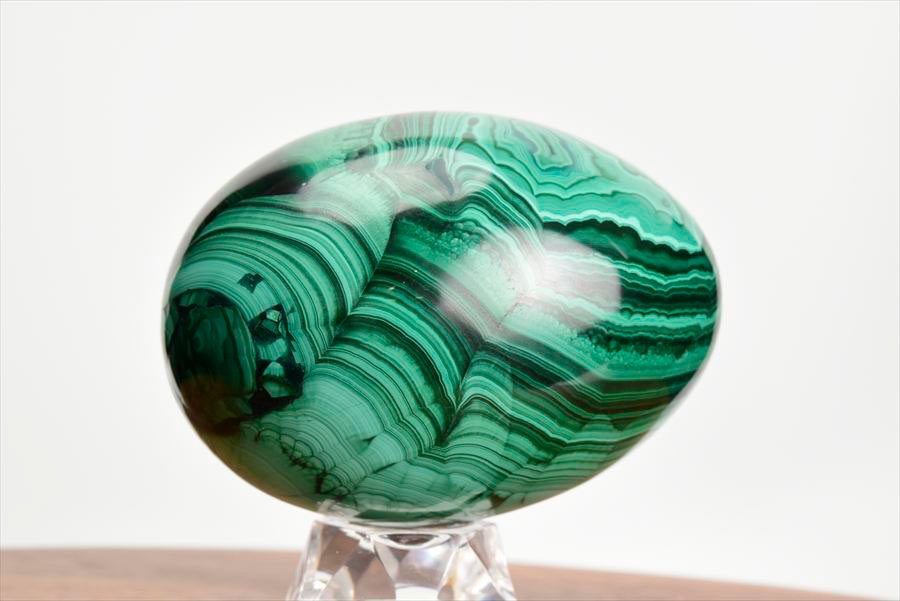 コンゴ産 マラカイト孔雀石 Malachite 卵 エッグ 置物 マーブル 磨き 天然石 パワーストーン