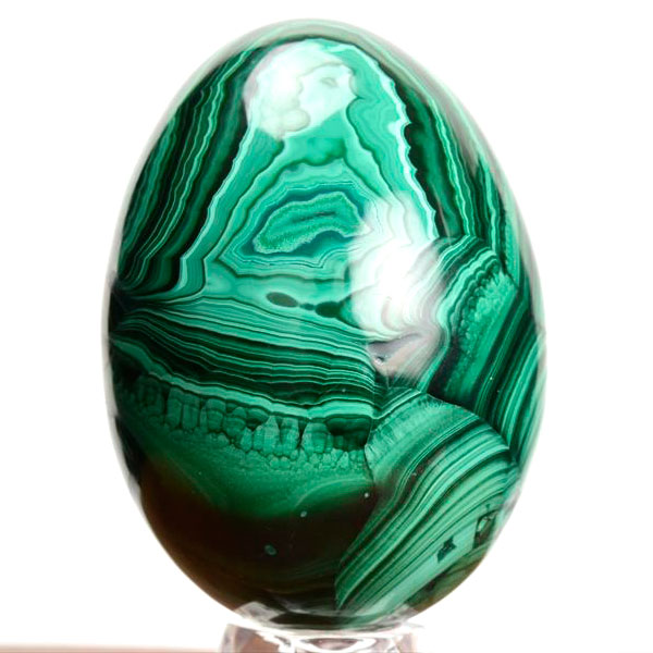 コンゴ産 マラカイト孔雀石 Malachite 卵 エッグ 置物 マーブル 磨き 天然石 パワーストーン