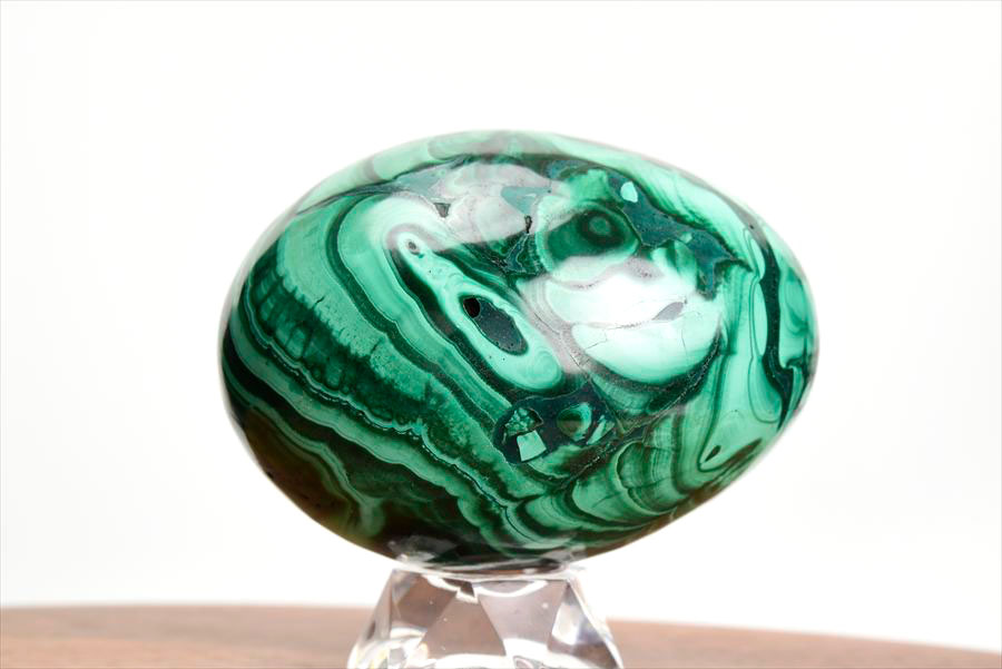 コンゴ産 マラカイト孔雀石 Malachite 卵 エッグ 置物 マーブル 磨き 天然石 パワーストーン