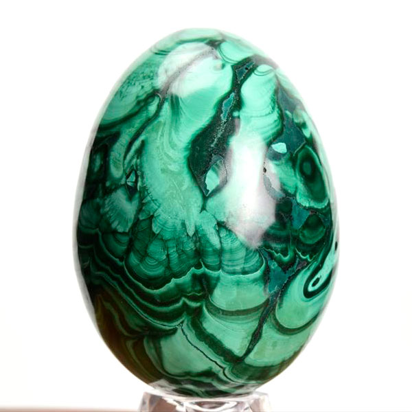 コンゴ産 マラカイト孔雀石 Malachite 卵 エッグ 置物 マーブル 磨き 天然石 パワーストーン