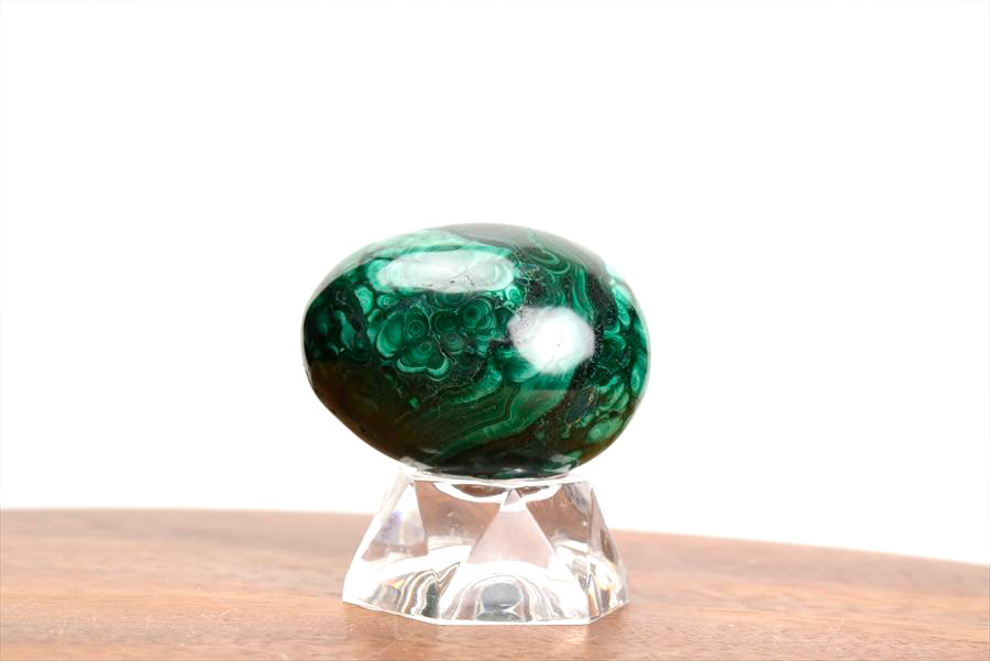 コンゴ産 マラカイト孔雀石 Malachite 卵 エッグ 置物 マーブル 磨き 天然石 パワーストーン