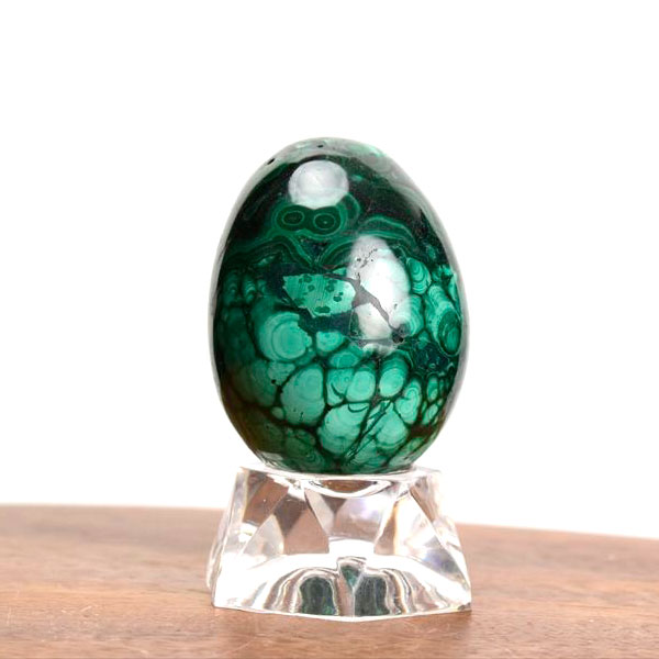 コンゴ産 マラカイト孔雀石 Malachite 卵 エッグ 置物 マーブル 磨き 天然石 パワーストーン