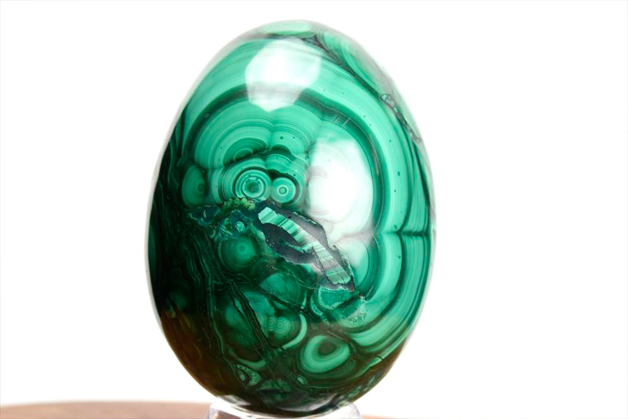 コンゴ産 マラカイト孔雀石 Malachite 卵 エッグ 置物 マーブル 磨き 天然石 パワーストーン