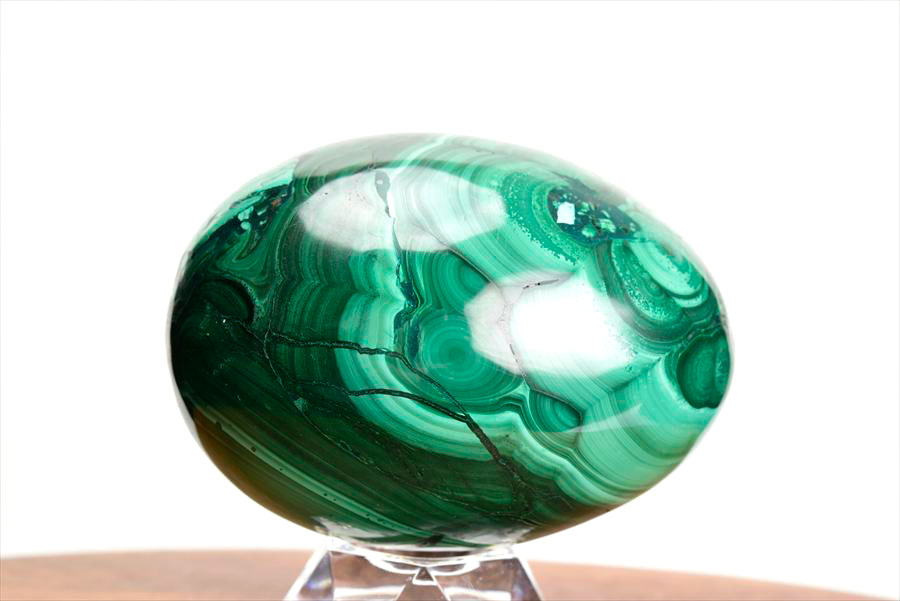 コンゴ産 マラカイト孔雀石 Malachite 卵 エッグ 置物 マーブル 磨き 天然石 パワーストーン