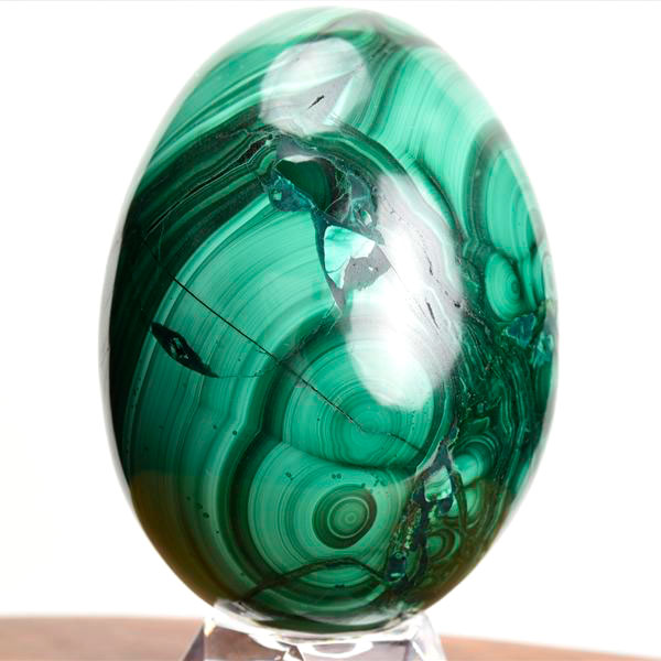 コンゴ産 マラカイト孔雀石 Malachite 卵 エッグ 置物 マーブル 磨き 天然石 パワーストーン