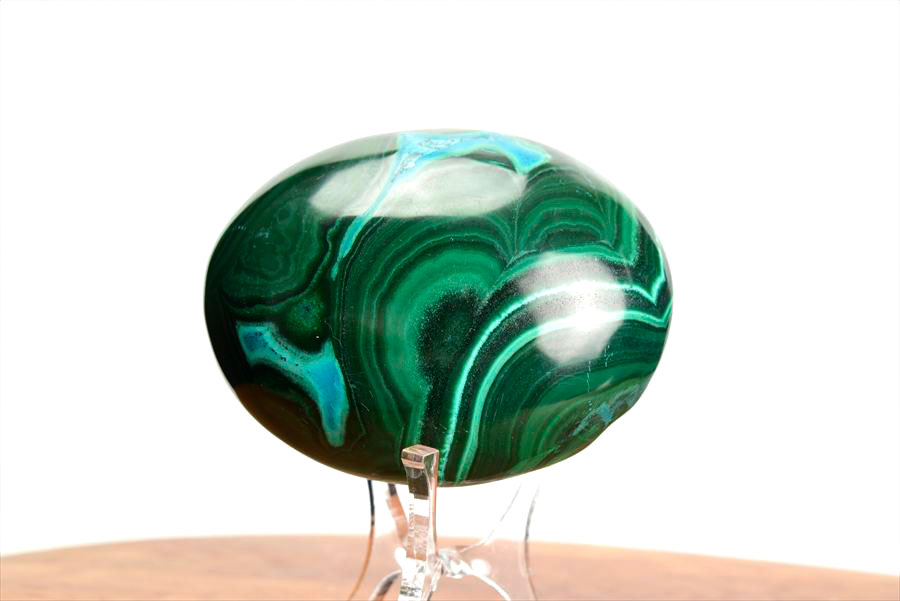 コンゴ産 マラカイト孔雀石 Malachite 卵 エッグ 置物 マーブル 磨き 天然石 パワーストーン