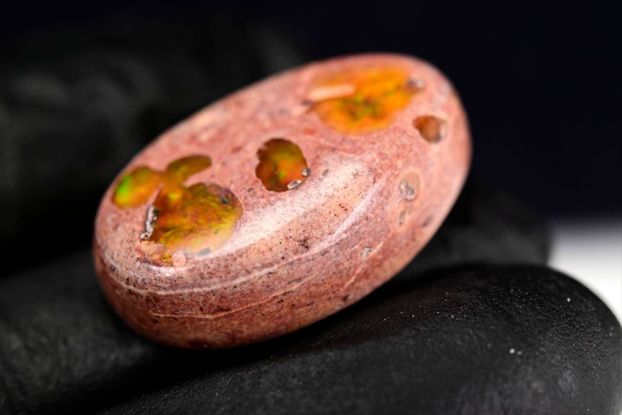 メキシコ マグダレナ カンテラオパール ルース タンブル 母岩オパール 遊色 Cantera Opal Magdalena